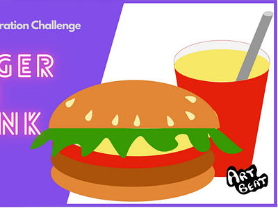 100 days of Illustration Challenge - Food - Burger