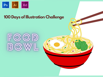 Food Bowl -Food Illustration - Day 2 of 100 day of illustration