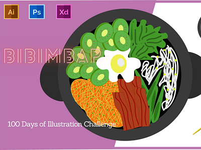 Day-7-Food Illustration-Bibimbap