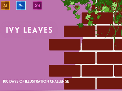 Day-16-Plant Illustration-Ivy Leaves branding design flat graphic design illustration logo typography ui ux vector