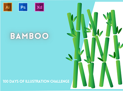 Day-17-Plant Illustration-Bamboo branding design flat graphic design illustration logo typography ui ux vector