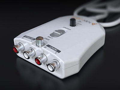 External USB Soundcard - 3D render