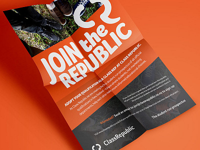 Class Republic AYQ Campaign A5 Flyer education flyer graphic design orange poster print design university