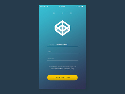 Daily UI #1 - Sign Up/Create Account Form android app design application dailyui design graphic design ios ui ui design user experience user interface ux
