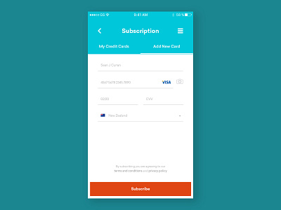 Daily UI #2 - Credit Card Checkout android app design application dailyui design graphic design ios ui ui design user experience user interface ux