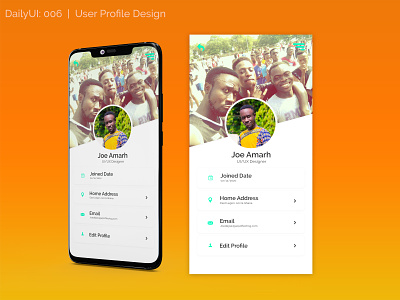 USER PROFILE DESIGN app ui