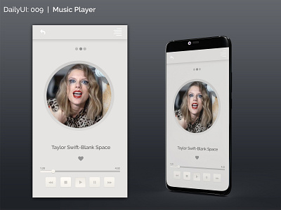 #DailyUI: 009 | Music Player app ui