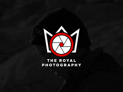 The Royal Photography camera click crown flat king logo photography royal shape shutter