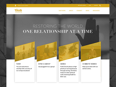 Faith Church church design flat grid menu responsive site web website
