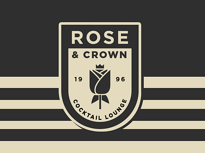 Rose & Crown crown flower logo rose