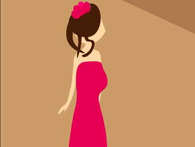 Amapola :) adobe city design flower illustration illustrator lady lonely poppy red dress simple