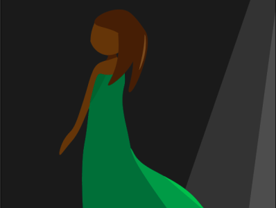 Green Lady adobe design dress green green dress green lady illustration illustrator lady lighting shoulder peering woman