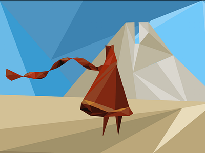 Journey :) adobe design fan art geometric illustration illustrator journey journey game mountain sand simple thatgamecompany video game wayfarer