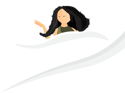 Lady sleeping :) adobe design green illustration illustrator lady lady sleeping sheets simple sleeping sleeping lady sleeping woman vector white woman sleeping