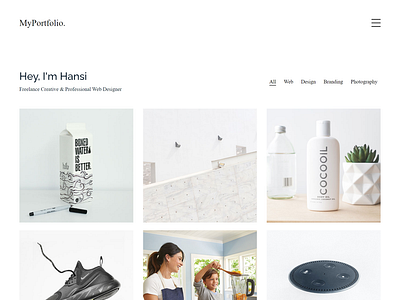 UX UI Design MyPortfolio WebSite