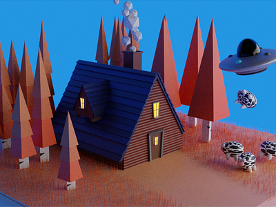 Cabin Blender 3D