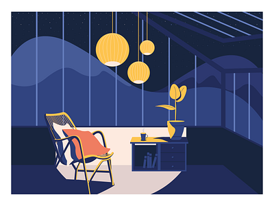 Winter garden - Illustration by Célia Tommasone on Dribbble