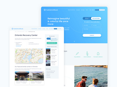 Substance Abuse Website abuse directory landing map marketing medical website