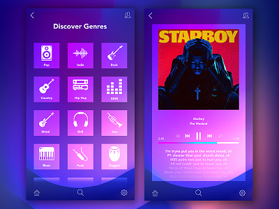 Concept Challenge ⪪1⪫ app concept mobile music psd