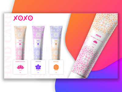 Xoxo beauty branding hand cream