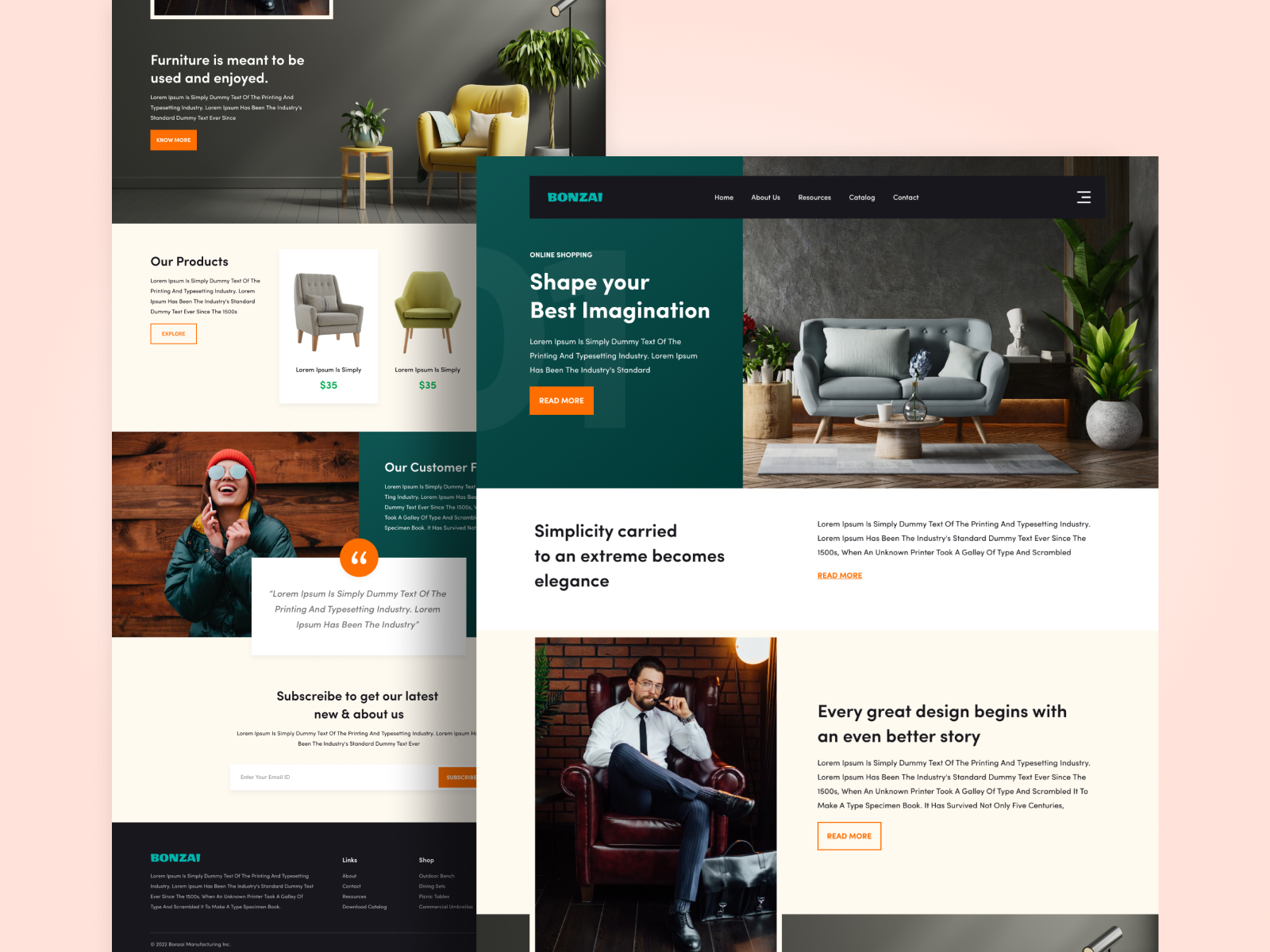 Furniture Shopping site Design by Clover Designs on Dribbble