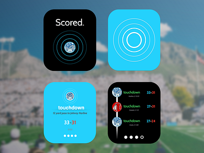 Scored For Apple Watch app smartwatch ui ux