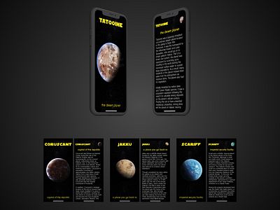 Star Wars Planets Mobile Website starwars ui