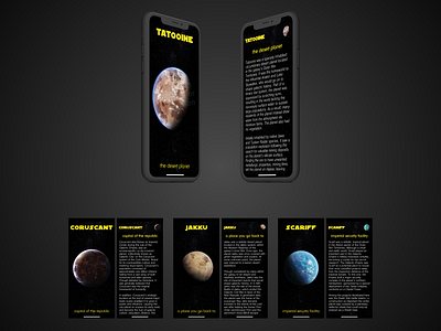 Star Wars Planets Mobile Website