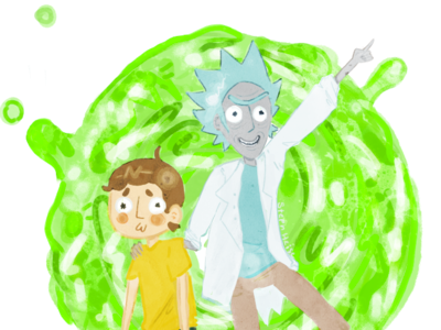 Awhh geez Rick.... esoteric illustration photoshop rick and morty