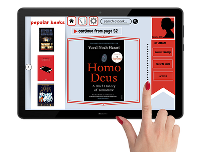 user interface of my app app app design application book digital digital book reading user userinterface