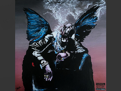 Cover painted - Travis Scott - Birds in the trap sing McKnigh