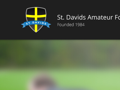St Davids homepage redesign iteration amateur clean football sports team web design website white