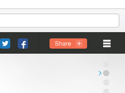 Share (version 02) menu bar progress indicator share social ui web design website