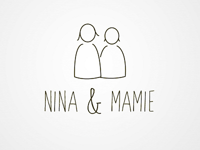 Nina Mamie Logo boutique branding childlike hand drawn lines logo mark minimal