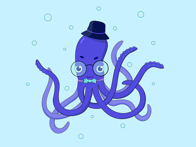Octopus character character design hipster illistrator illustration octopus vector vector art vector artwork vector illustration