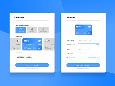 Credit card checkout for iPad. UI challenge #2 blue button credit card checkout design app ipad ui ui challenge ux