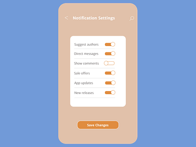 Daily UI Challenge - Day 7: Create a Settings Page
