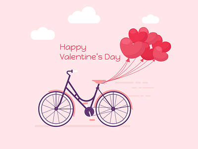 Happy Valentines Day animation flat icon illustration ui ux vector web website