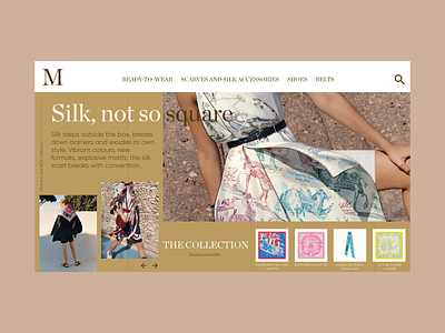 Scarf Shop 2d animation app branding clean fashion flat landing page landingpage minimal typography ui ux web website website concept