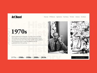 Art Basel about page concept design