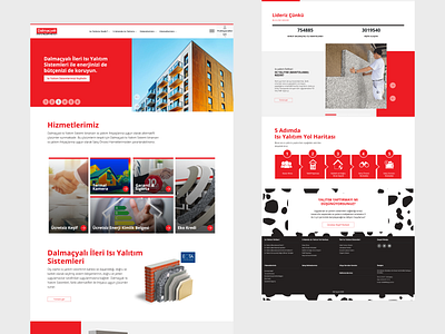 Dalmaçyalı Web Site business clean corporate dalmacyali design designer flat icon landingpage minimal minimalism thermal insulation ui uiux ux web website