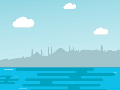 Gifstanbul 01- Kız Kulesi / Maiden's Tower animation flat gif gifstanbul istanbul maiden material motion turkey vector