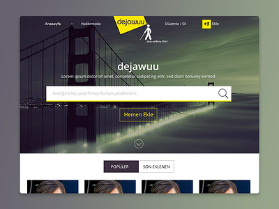 Dejawuu Homepage Design flat gradient homepage icon logo ui ux web website