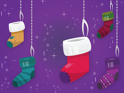 Christmas Socks 2018 christmas draw flat icon illustration socks web
