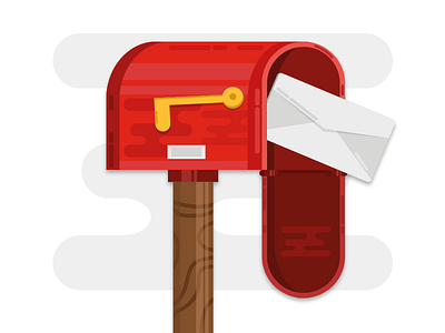 Mailbox V2 flat icon letter mailbox material renew shadow user web yellow
