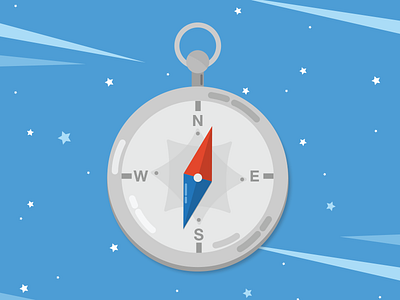 Compass compass flat icon illustration space star vector