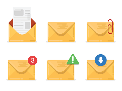 Mail Icons envelope flat gif icon icons illustration mail material set web
