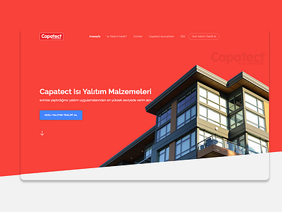Capatect Landing Page clean design icon landing minimalistic moden page ui web webdesign
