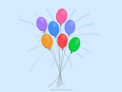 Ballon Bunch animation ballon bunch flat ice illustration ui ux vector web