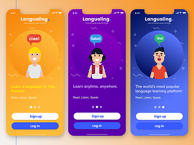 Langualingo Mobile App Concept Ui